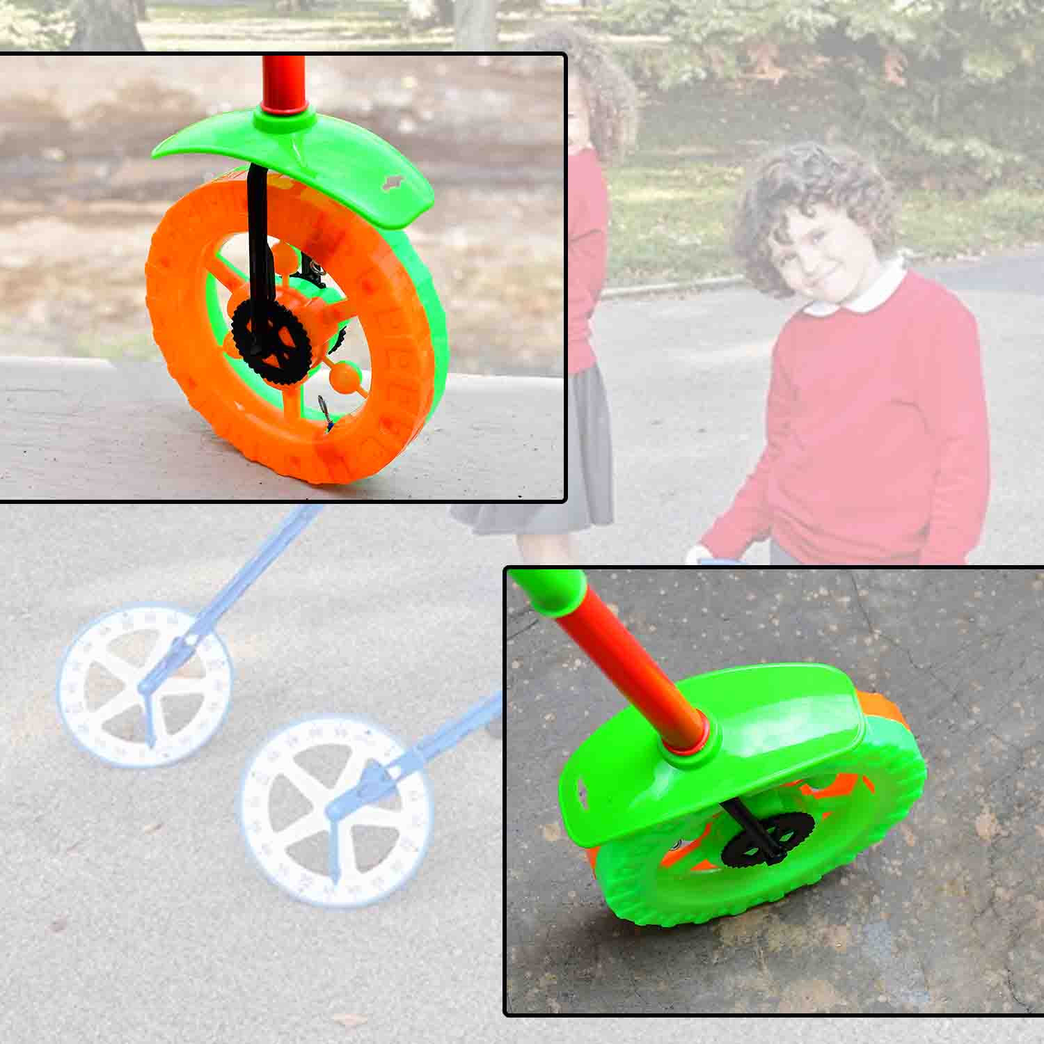 4435 Plastic Single Wheel Push Run toy with handle and two lights on wheel. push toy for Kids. DeoDap 4435 Plastic Single Wheel Push Run toy with handle and two lights on wheel. push toy for Kids. DeoDap